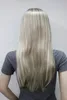New 3/4 wig with headband honey ash blonde & blonde mix straight long half wig