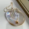 Hängen Pofunuo Fyra sätt som bär 925 Sterling Silver Moon Star Necklace Elegant Gold Pearl For Women Luxury Fine Jewelry Gift
