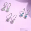 Charme Tempérament Boucles d'oreilles Cristal Inlay Mode Charme Nouveaux Accessoires Brillants Tendance Personnalité Bijoux Crochet Femmes Oreille Pendentifs 3 6Fs K Dhesb