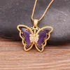 Fashion Top Quality Austrian Crystal Zircon 10 Colors Butterfly Pendant For Women Glamour Female Colorful Animal Necklace Jewelry 3553988