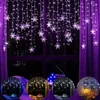 Cordes Lumières De Noël Rideau Chaîne Lumière Cascade Décoration Extérieure 5M Droop 0.4-0.6m Fée Led Pour Garden Party Holidayt