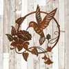 Dekoracje ogrodowe metalowe dekoracje na ścianie ptaków ogrodzenie zewnętrzne sztuka patio rzeźby wiszące do salonu na werandzie na podwórku