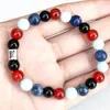 Strand MG1697 Women Virgo Zodiak Bransoletka 8 mm Czarna turmaline carnelian sodalite jasper nadgarstek Mala Naturalna biżuteria z kamienia szlachetnego