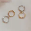 Hoop Earrings 925 Sterling Silver For Women Girl Twist Wave Elegant Prevent Allergy Jewelry S-E1350