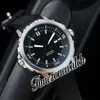 45mm Aquatimer Family IW329001 Automatic Mens Watch Black Dial White Markers Steel Case Leather Strap New Watches TWIW Timezonewatch E125