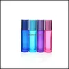 Party Favor Party Favor 10Ml Glasses Essential Oil Roller Bottles Rainbow Series Frosted Glass Per Roll On Travel Size Bottle Eed3573 Dhiqh