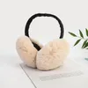 Boinas para mujer orejeras de Color sólido invierno cálido para hombres cómodos auriculares de piel bolsa de oreja de felpa cubierta colgante calentador de niña