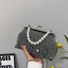 Borse autunno 2022 versione hot diamond piccola borsa quadrata da donna una spalla per il tempo libero bella catena di perle da donna