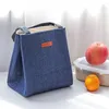 Dinnerware Sets High-quality Men Women Insulated Lunch Bento Pouch With Hand Strap Picnic Tote Large Capacity For Hiking