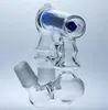 Grüne Wasserpfeifen, Glas-Aschefänger, anderes Rauchzubehör für Wasserbongs, Bubbler mit Inline-Perkolator, 45-Grad-Shisha-Rohrzubehör, 14 mm