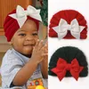 M525 Kids Christmas Hat Hat Infant Girl Bowknot cap kebknot Cap Indian Turban Caps headwear skull beanie hats hats hats