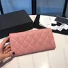 12A All-New Mirror Quality Designer 19cm Womens Wallet Genuine Leather Caviar Card Holder Black Quilted Coin Purse Lady Credit Card Wallets Luxurys Fashion Box Bag