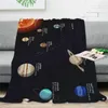 Blankets Outer Space Cartoon Kids Blanket Solar System Bed Cover Throw Bedspread Custom Boy Flannel Sheet