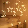 سلاسل absf moon star starta light garland aid mubarak lamp led