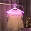 Hängare rack kreativa ledkläder hängare neonljus hängare ins lampförslag romantisk bröllopsklänning dekorativ kläder-rack 116 p2 dhhre