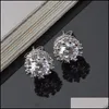 Stud Crown Zirkon Stud oorbellen Trinket Woman Fashion Earring Sieraden Ear studs Luxe trendm 2 3YD G2B Drop Delivery 2022 DHKFT