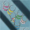 Hoop Huggie Boucles d'oreilles Tendance Mode Couleur En Forme De Coeur Garniture Lumière De Luxe Plaqué Or Alliage Tempérament Bijoux Drop Delivery 2022 Earr Dhu8E