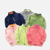 Jackets Children Spring Spring Autumn Solypol Fare Fleece Sports Jacket 3-9 년 소년 소녀 패션 지퍼 탑 아이의 옷