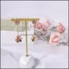 Danglelier lustre lustre gota entrega 2021 van 18k Gold Gold Sier Fashion Fashion Clover/tr￪s folhas Dangle Flor Flor Long Clee Dhxgf