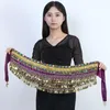 Vêtements de scène femmes ceinture danse du ventre hanche écharpe accessoires pièces d'or Triangle Wrap Costume