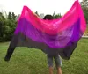 Scenkläder 250 114 cm Belly Dancing Real Silk Veils 3 Color Gradient Hand Scarf for Dancers Dance Accessory High Quality