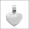 Collane con ciondolo Personalizza Memorial Po Frame Medaglia Collana con ciondolo a forma di cuore Può essere aperto Uomo Donna Amante Regalo Coppia Pendenti D Dhnb8