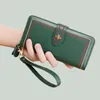 women's leather wallet Genuine Leather Women Clutch Female Purse Long Money Bag Zipper Bee Luxury Brand Coin phone package