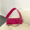 Borsa rettangolare con tracolla di design di lusso da donna in pelle verniciata con manico superiore a catena 2022 nero verde rosa