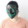 Hersteller Großhandel 10 Farbe 20 cm LED Toy Luminous Maske Halloween Kostümparty Scary Face Maske