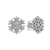 Sparkling Snowflake Stud Earring 925 Sterling Silver Wedding Jewelry with Original Box för Pandora CZ Diamond Earrings for Women Grils Gift