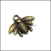 Charmes 150pcs 21x16mm en alliage de zinc Charmes Bumblebee Honey Bumblebee Antique Bronze Plated pour les bijoux Pendants faits à la main Drop Deliv Dh8rd