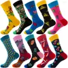 Men's Socks DOIAESKV 10 Pairs/lot Mens Happy Graffiti Animals Sea Food Men Combed Cotton Calcetines Largos Hombre Wholesales