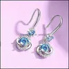 Charm Temperament Orecchini Crystal Inlay Fashion Charm New Shiny Accessori Trend Personality Jewelry Hook Women Ear Pendenti 3 6Fs K Dhesb