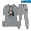 Survêtements pour hommes Jujutsu Kaisen Sweat à capuche Pantalons de survêtement Unisexe Pulls Deux pièces Ensemble Printemps Automne Hommes #39;s Femmes Sweat à capuche Anime japonais