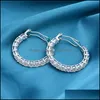 Hoop Huggie Sier skapade Moissanite Gemstone Hoop ￶rh￤ngen Br￶llopsengagemang Fina smycken Gift grossist 688 Z2 Drop Delivery 2022 E DHKMP