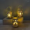 Candle Holders Lantern Hollow Elk/Christmas Tree/Snowflake Indoor Candlestick Decoration