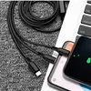 3 w 1 nylonowe plecione multi USB szybkie kable ładujące mikro typ typu C Charger Samsung Android ładowarka