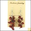 Dangle Lustre Naturel Pierre Ébréchée Boucles D'oreilles Goutte Dangle 7 Chakra Irregar Perle Cristal Pour Femmes Mode Bijoux Faits À La Main Delive Dhet2