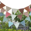 Dekoracja imprezowa 12pcs/Set Banner Triangle Flagi wiszące girland Bunting DIY Craft na rocznicę wakacyjne kemping wystrój halowy