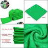 Serviette 10pcs / sac nouveau doux détaillant vert microfibre voiture serviette lavage nettoyage plumeau pour livraison directe 2022 mobiles motos soins Dhkzo