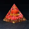 Red Jasper Sphere Lotus Orgone Pyramid EMF -Schutz Quarz Reiki Meditation