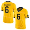 NCAA Futebol College Michigan Wolverines Jersey 7 Donovan Edwards 41 Isaiah Gash 14 Roman Wilson 6 Cornelius Johnson 25 Junior Colson 23 CJ Stokes Blue Brancos Amarelo