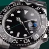 Luxe horloges Mannen kijken naar redblue keramische bezel GMT II 40mm 904L Mens Watch Mechanial Automatische beweging Sapphire Waterdichte Luminous polshorloges