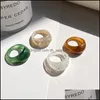 Bandringar ins stil ny colorf irregar akryl marmor mönster acetat ring harts sköldpaddor för kvinnor flickor smycken 2021 2151 Q2 dhvzx