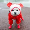 Dog Apparel Small All-Body Waterproof Raincoat Funny Animal Shaped Pet Puppy Rain Coat Hooded Clothing Outdoor Reflective