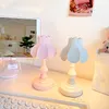 Lampes de table veilleuse rétro feuille de Lotus abat-jour bureau Rechargeable dortoir lampe interrupteur contrôle maison Bar Club décor