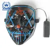 Produttore all'ingrosso 10 colori 20 cm LED giocattolo maschera luminosa Maschera per il viso spaventosa per feste in costume di Halloween