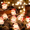 سلاسل زخرفة عيد الميلاد LED سلسلة ضوء الثلج Snowman Santa Santa Claus شجرة عيد الميلاد الزخرفة للمنزل