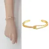 Bangle Wide for Women Gold Knotted Cuff Luxury Designer Accessory Hard Bracelets Christmas Gift Female Copper Elegant Wedding Gifts