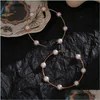 Hoop Huggie Hoop Artificial Pearl örhängen Big Circle Women Fashion Ear Pendants Retro smycken Pläterade guldöron Studs Överdrivning 3 Dhluc